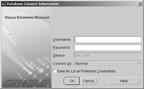 Katedra Informatyki i Automatyki PRz w oknie logowania (Rys. 1.2) 1. Rys. 1.2. Okno logowania do bazy Oracle 5.