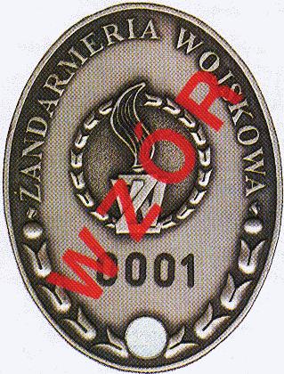Wzór nr 9 do 19 Uwagi: Odznaka ma kszta t owalny o wymiarach 70 x 50 mm. Jest koloru srebra oksydowanego.