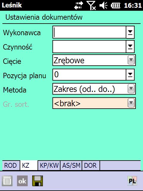 wykonawców występuje na ROD. Utworzone kwity zrywkowe są automatycznie oznaczone do transferu. Kontr. art. Form. graf.