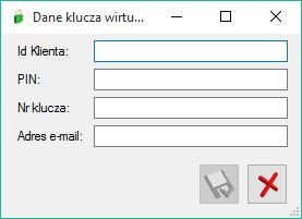 administratora). Opcja dostępna również poprzez klawisz <Insert>. Dane te Klient otrzymuje przy zakupie modułów. Po dodaniu klucza należy wcisnąć przycisk Aktualizuj moduły.