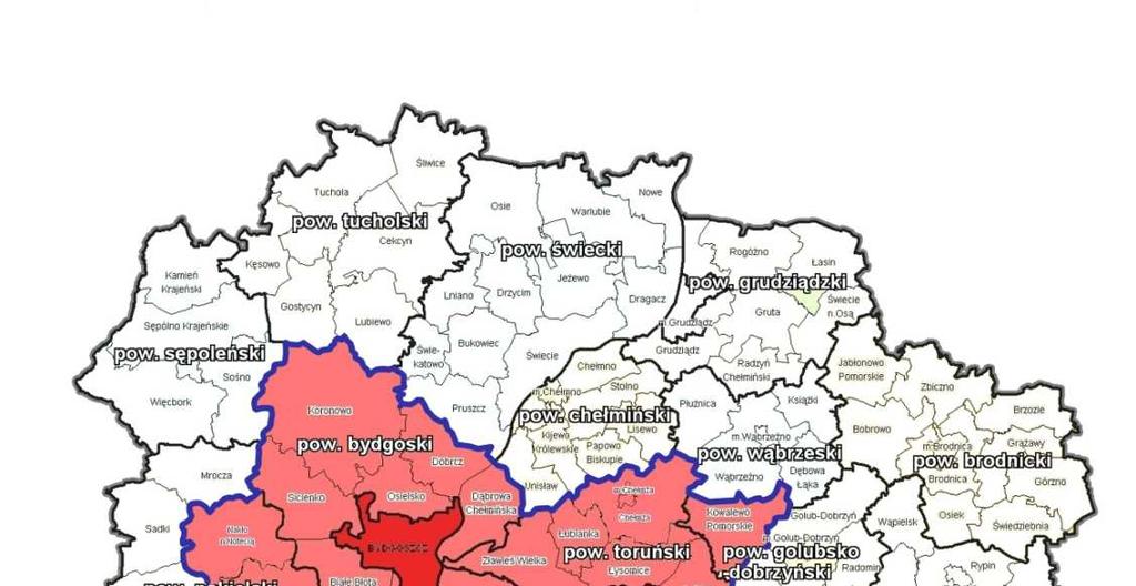 ZINTEGROWANE INWESTYCJE TERYTORIALNE Obszar realizacji ZIT dla Bydgoszczy, Torunia i obszaru powiązanego z nimi funkcjonalnie