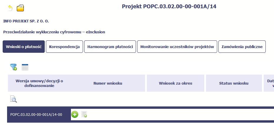 4.1. Podgląd umowy Dane z podpisanej umowy są wprowadzane do systemu przez pracownika instytucji, z którą ją zawarłeś. Stanowią one podstawę dla wniosków o płatność, które będziesz składać.