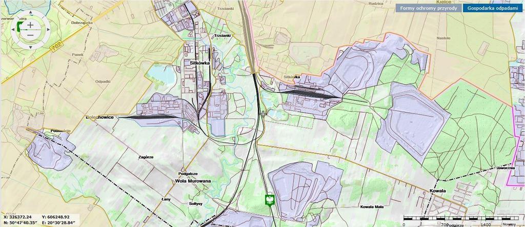 PRZEMYSŁOWYM LOKALIZACJA W BEZPOŚREDNIM SĄSIEDZTWIE GRANICY CHĘCIŃSKO- KIELECKIEGO PARKU KRAJOBRAZOWEGO ZNACZĄCY STOPIEŃ