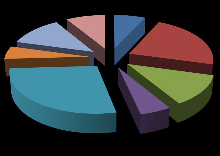 Trzecia, co do ważności 3% 7% 5% 4% 13% administracja i