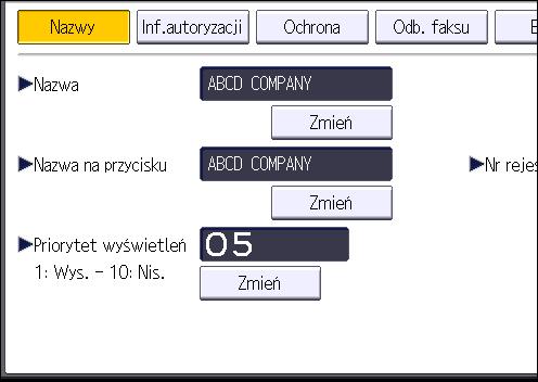 6. Scan 8. Naciśnij przycisk klasyfikacji, którą chcesz użyć pod pozycją "Wybierz indeks". Można wybrać następujące przyciski: [Często]: Dodawane do strony, która jest wyświetlana jako pierwsza.