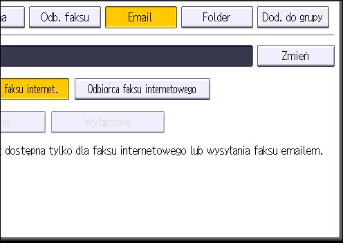 Podstawowe czynności przy wysyłaniu skanowanych plików pocztą elektroniczną [AB], [CD], [EF], [GH], [IJK], [LMN], [OPQ], [RST], [UVW], [XYZ], [1] do [10]: Dodawane do listy elementów w wybranym