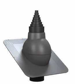 średnica wysokość polipropylen dn 150 90 mm PRzejście antenowe Umożliwia łatwe i szczelne wyprowadzenie masztu antenowego ponad dach.