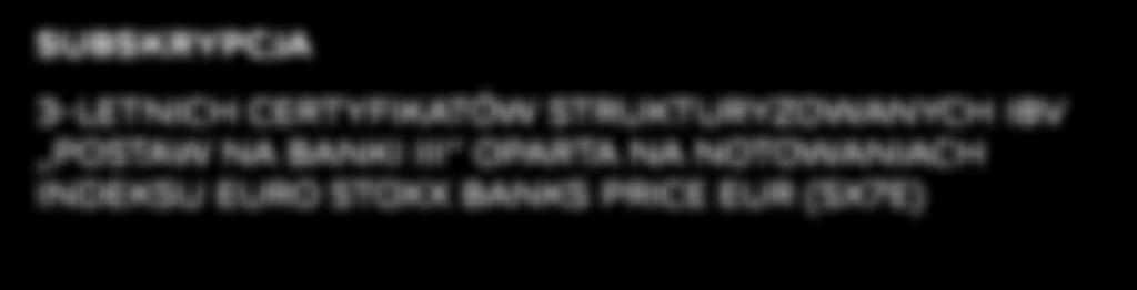 Pierwsza emisja zakończyła się już po 3 miesiącach inwestycji i posiadacze certyfikatów otrzymali zwrot kapitału oraz kupon, druga edycja oparta na tym indeksie jeszcze trwa i ma szansę zakończyć się