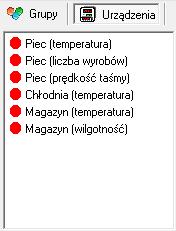 Spowoduje to wyświetlenie wyników pomiarowych dla wybranej grupy lub pojedynczego urządzenia (wyświetlanie wyników odbywa się po wciśnięciu przycisku [Odśwież].