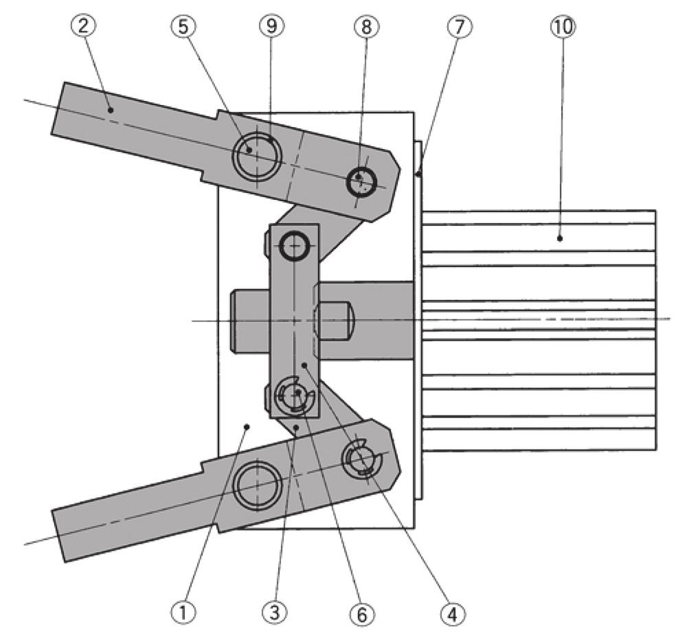 Siłownik Materiał Uwagi stop aluminium anodowana stal nierdzewna stal nierdzewna stal nierdzewna acetal, stal