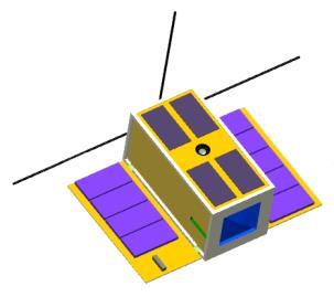 Drugim zadaniem jest przetestowanie czujnika Słońca, składającego się z 4 małych paneli słonecznych. Na każdym panelu mierzony jest prąd.