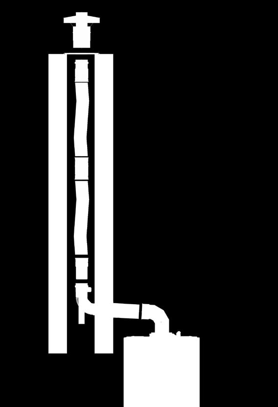 Połączenie z zestawem koncentrycznym Połączenie z zestawem rozdzielnym 5 Kolano Ø80/125 (kotły kondensacyjne) H Trójnik Ø80 (kotły tradycyjne) Maksymalna długość zestawu Rodzaj kotła Długość
