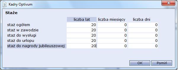 Ewidencja pracowników 29 i kliknij przycisk OK.