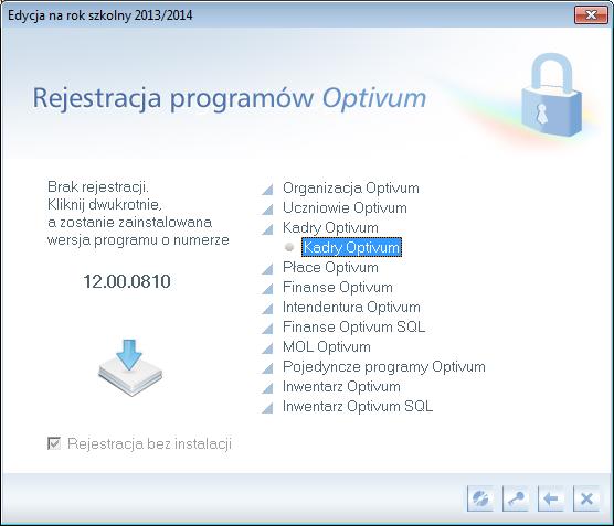 Załączniki 93 Na kursie przeprowadzimy pełną rejestrację programu Kadry Optivum. Oznacza to, że program będzie oznaczony kropką koloru szarego.