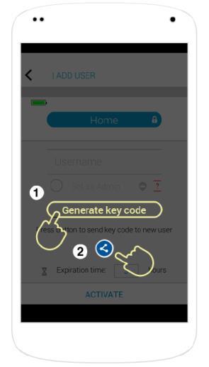 Ustaw czas, w którym nowy użytkownik będzie mógł aktywować swój klucz (max 3 dni) Aby nadać nowemu użytkownikowi uprawnienia Administratora naciśnij Set as Admin 1.