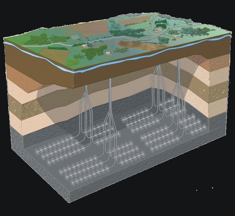 reduced surface use multi-well drilling pad up to 15 km 2