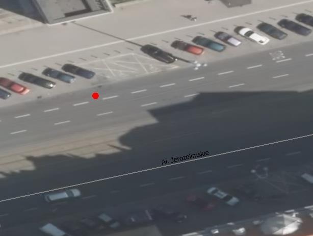 Raport z wykonania badań motocyklistów w ruchu drogowym 18 Al. Jerozolimskie, odcinek pomiędzy ul. Marszałkowską a ul. E. Plater (jezdnia północna, po wschodniej stronie ul.