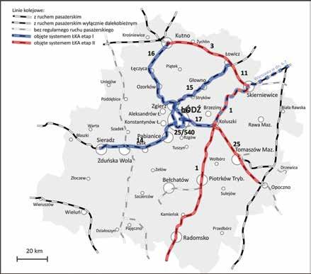 pasażerskiego z innymi środkami transportu dla Województwa Łódzkiego (wykonawcy IDOM i Instytut Kolejnictwa).