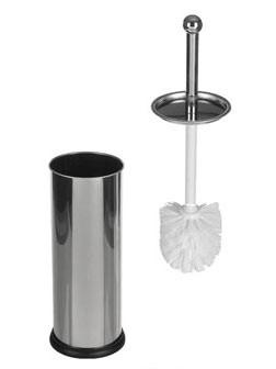 Sztuk: 11 Szczotka do WC ze stali nierdzewnej Wymiary: Kolor: Wysokość samej tuby 265mm, ze szczotką 370mm Średnica ok.