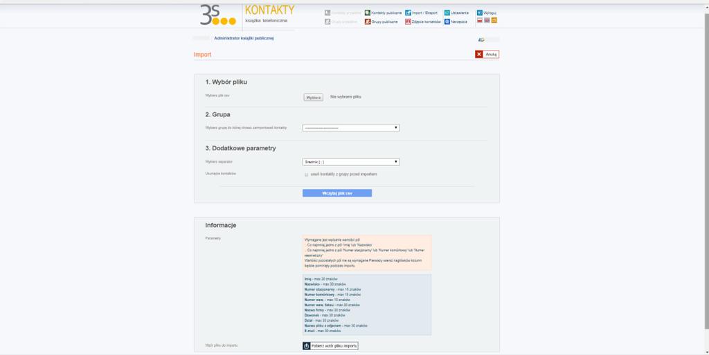 8. GRUPY PUBLICZNE Pozwala na podgląd utworzonych grup publicznych (firmowych). Wyświetlany wynik pozwala na podgląd aplikacji 3S TeleCloud, w których dana grupa jest wyświetlana.