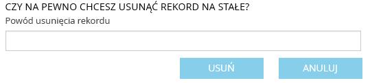 Rys. 82 Usuwanie deklaracji / wniosku zdającego Z przyciskami Anuluj, Usuń. Po naciśnięciu przycisku Anuluj deklaracja / wniosek nie jest odrzucana.