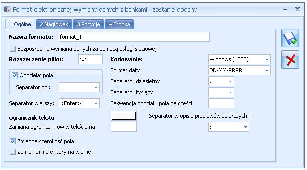 Zakładka Ogólne zawiera następujące pola: Rys 57.