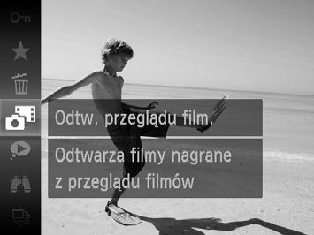 Przeglądanie i filtrowanie zdjęć Filmy Wyświetlanie filmów nagranych w trybie przeglądu filmów Filmy nagrane w trybie (str. 95) można wyświetlać według daty.