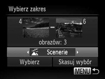 Kategorie zdjęć Wybierz jedną z kategorii. Wybierz odpowiednią kategorię za pomocą przycisków op, a następnie naciśnij przycisk m. Pojawi się ikona.