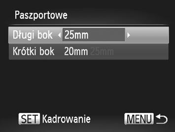 Drukowanie zdjęć Dostępne opcje układu Domyślne Z ramką Bez ramki Krotność Paszportowe Format obr Dopasowanie do bieżących ustawień drukarki. Drukowanie z pustym miejscem wokół zdjęcia.