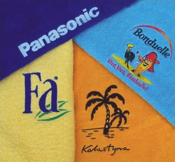 Ręczniki bawełniane Ręczniki z haftem Haft jest najprostszą i najszybszą techniką naniesienia logo na