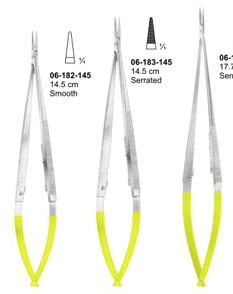 Imadła z twardą wkładką Nadelhalter mit Hartplatten Needle Holders with TC insert 06-171 180 mm (7 1/8") gładkie/glatt/smooth 06-172 gładkie/glatt/smooth 06-173 wkładka gładka z węglika wolframu