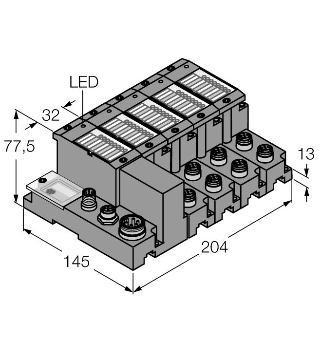 Typ Nr kat. 1545161 Liczba kanałów 8 Dimensions (W x L x H) 204 x 145 x 77.5 mm Napięcie zasilania max. system supply current I mb (5V) max. sensor supply I sens Max.