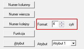 Do formatu etykiety kabla można dodać atrybuty użytkownika c.