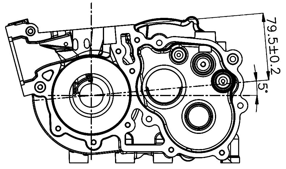 VISTA INTERNA DEL CARTER INTERIOR VIEW OF THE CRANKCASE KARTER WYGLĄD -