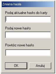 7 Zmiana hasła Poprzez formularz moŝna dokonywać zmiany hasła (do nośnika certyfikatu lub do metody logowania opartej na loginie, haśle i kodach SMS).