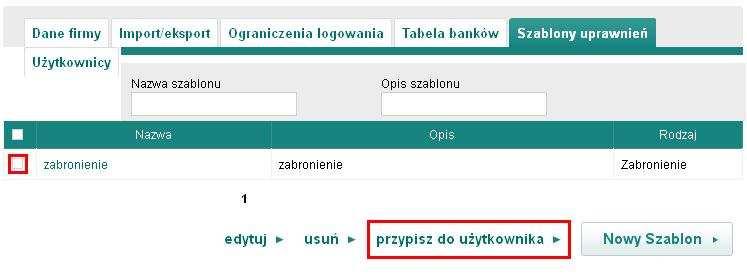 Po wykonaniu akcji utworzona przez nas nowa reguła wyświetlana zostanie pod zapisaną nazwą na ekranie