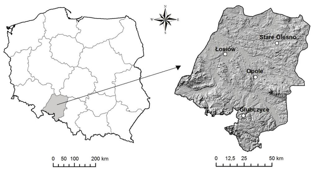 Barbara Skowera, Jakub Wojkowski, Agnieszka Ziernicka Wojtaszek opadów, które często przyczyniały się do obniżenia plonów roślin uprawnych (Kalbarczyk 2004, Żmudzka 2004, Kundzewicz i Matczak 2010).