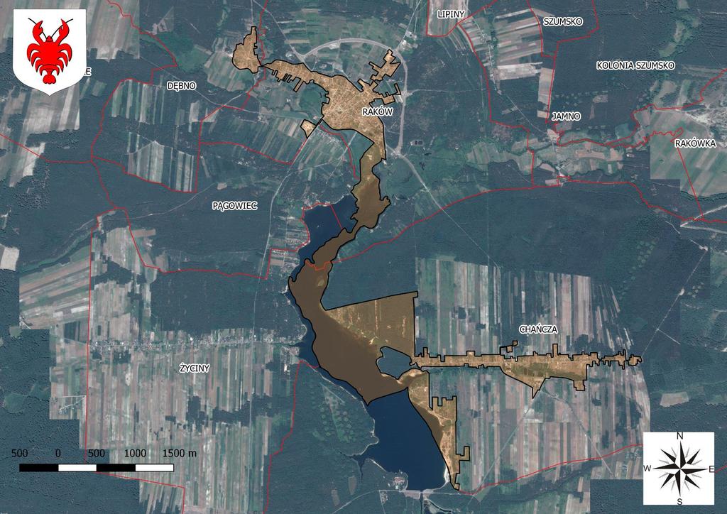 Mapa 12 Granice wyznaczonego obszaru rewitalizacji na terenie