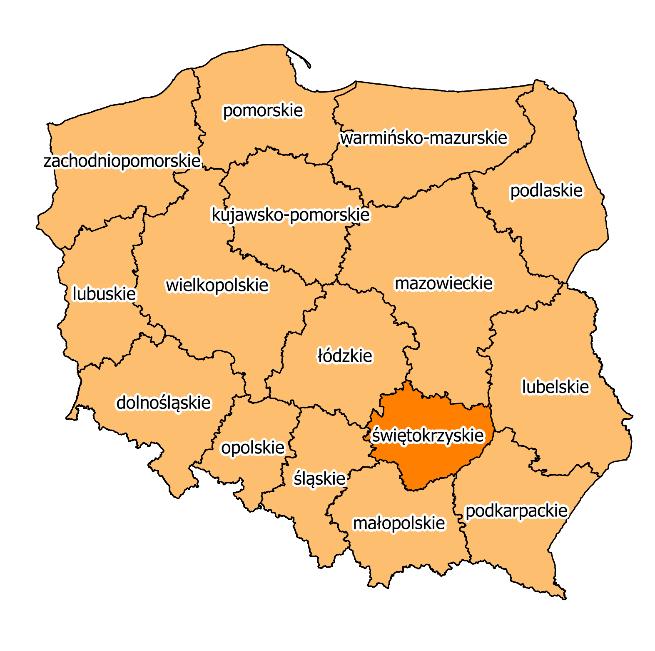 Od północnego-wschodu graniczy z Gminą Łagów (powiat kielecki), od północnego-zachodu z Gminą