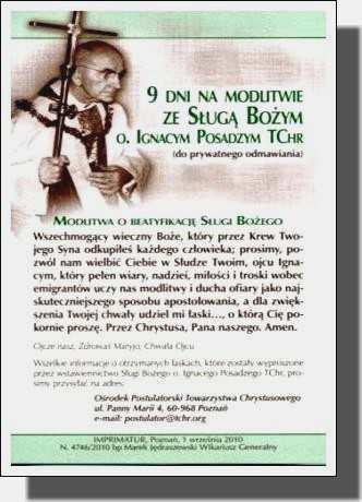 Każdego 17-tego dnia miesiąca odprawiana jest tam Msza Św. z prośbą o beatyfikację naszego Założyciela. 6 maja 2009 nastąpiło zakończenie diecezjalnego etapu procesu beatyfikacyjnego.