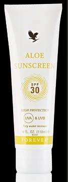 Piel gnacja skóry cia o Aloe Sunscreen Aloesowa emulsja do opalania z filtrem UV SPF 30 dla lepszej ochrony przeciwsłonecznej Wodoodporna receptura zachowujàca SPF do 40 minut po wyjêciu z wody Nawil