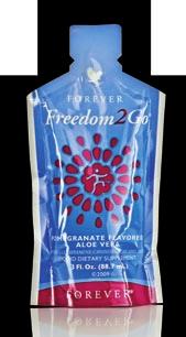 Napoje Forever Freedom2Go Suplement diety o smaku granatu Zawiera glukozamin, chondroityn i MSM Wspaniały smak granatu!