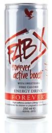 FAB X Forever Active Boost Ârodek spo ywczy specjalnego przeznaczenia ywieniowego zaspokajajàcy zapotrzebowanie organizmu przy intensywnym wysiłku fizycznym. Zero kalorii.