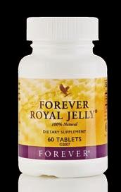 Produkty pszczele Forever Royal Jelly Suplement diety z mleczkiem pszczelim Nie zawiera konserwantów Bez barwników i sztucznych aromatów Mleczko pszczele to mleczna wydzielina pozyskiwana ze