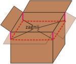 Rozmiar kartonu należy tak dopasować, aby w całej objętości był wypełniony.