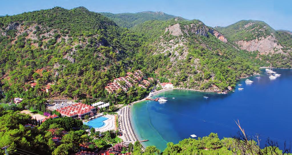 HV1 Hillside Beach Club SPA DATA OTWARCIA: 1992 r. Odnowiony w 2012 r. POŁOŻENIE: 6 km od Fethiye, 59 km od lotniska. Hotel usytuowany na powierzchni 100 000 m².