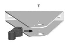 W celu prawidłowego wykorzystania elementu odblokowującego, należy zachować kierunek montażu podany na schemacie. Nie montować śruby od spodu.