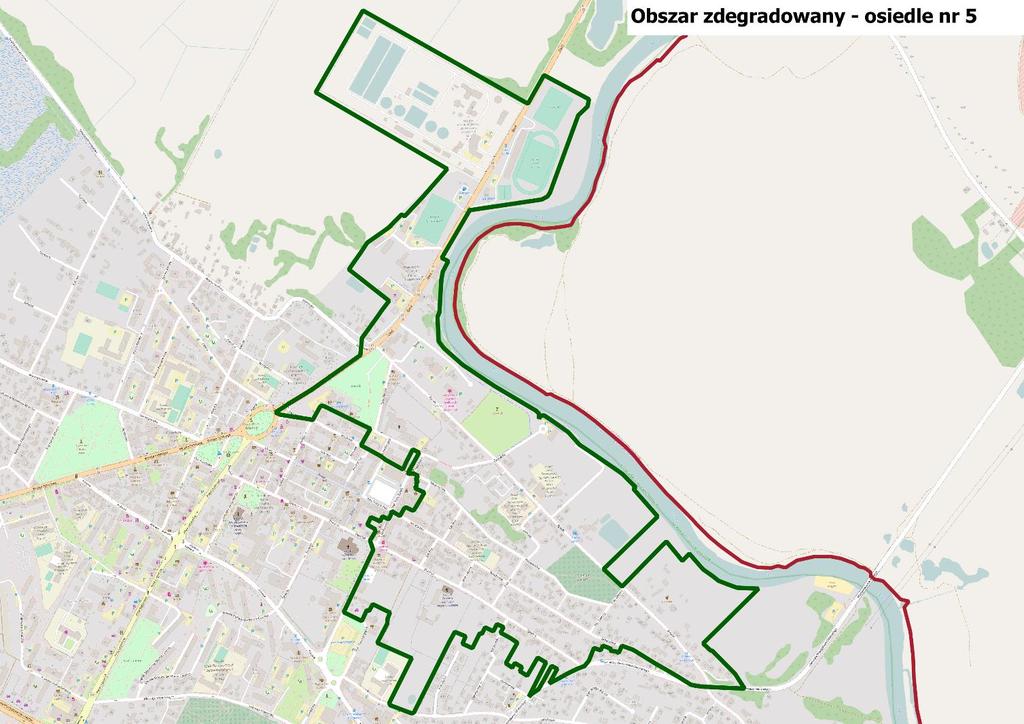 Charakterystyka - osiedle 5 (1/3) Ulice w osiedlu: Dworna - od ul. Giełczyńskiej do ul. Gen.