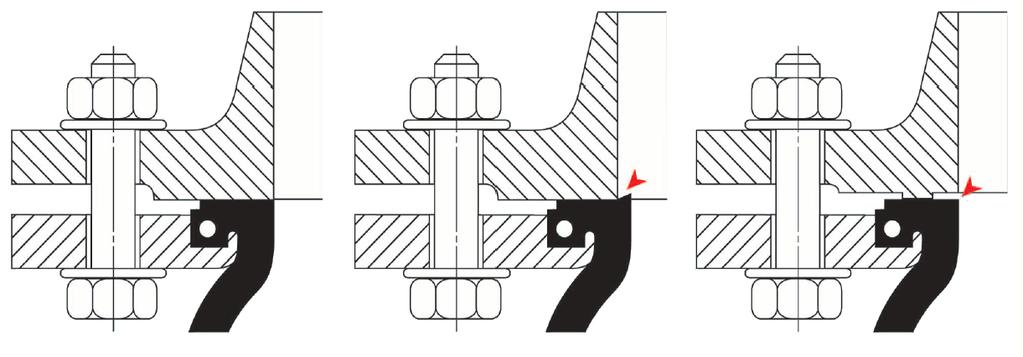 całość. Nie zachowanie takiej kolejności może doprowadzić do wypadnięcia wargi uszczelniającej z rowka kołnierza i uszkodzenia kompensatora. Zalecenia dotyczące montażu.