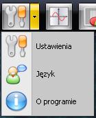 6. MENU PROGRAMU Dostęp do menu programu uzyskujemy za pomocą przycisku w głównym oknie